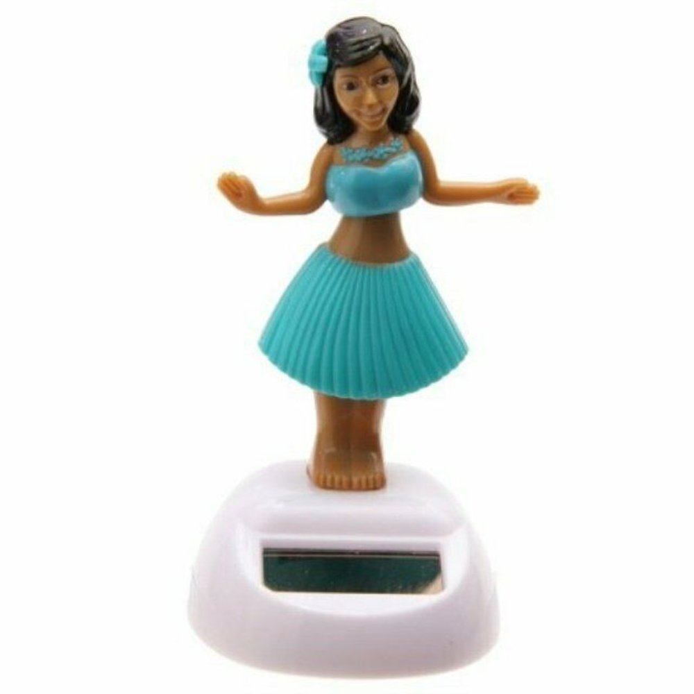 SOLAR POWERED DANCING HULA GIRL IN A BLUE OR PINK